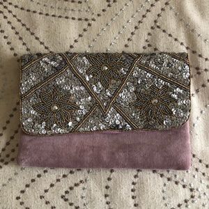 Mauve Sparkle Clutch